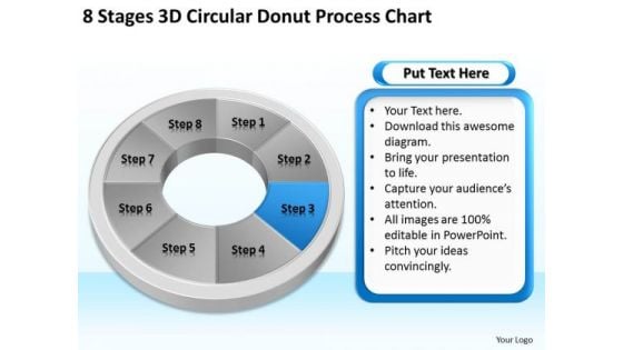 8 Stages Circular Donut Process Chart Sample Business Plan Templates PowerPoint Slides