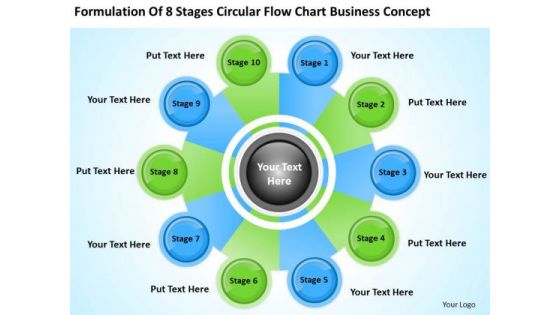 8 Stages Circular Flow Chart Business Concept Ppt Marketing Plan Template PowerPoint Templates