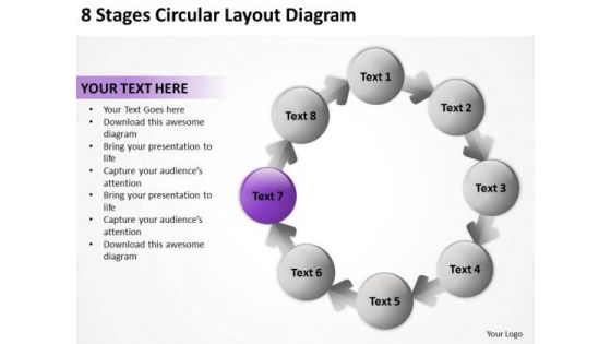 8 Stages Circular Layout Diagram Business Plans Samples PowerPoint Slides