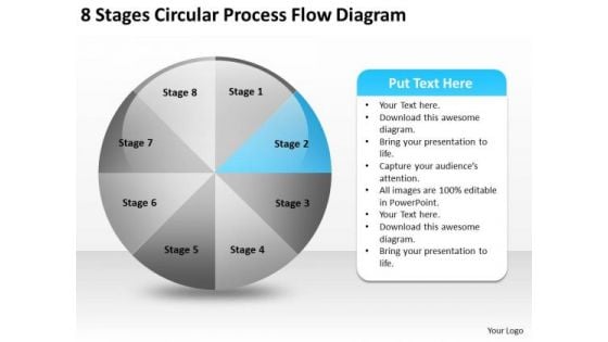 8 Stages Circular Process Flow Diagram Help Business Plan PowerPoint Slides