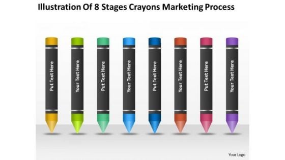 8 Stages Crayons Marketing Process Ppt Doing Business Plan PowerPoint Templates