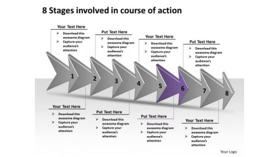 8 Stages Involved Course Of Action Business Technical Drawing PowerPoint Slides