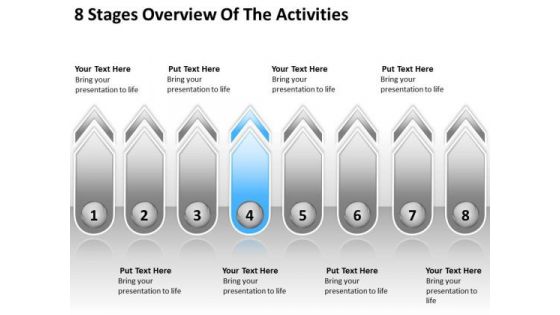 8 Stages Overview Of The Activities Business Plan Download PowerPoint Templates