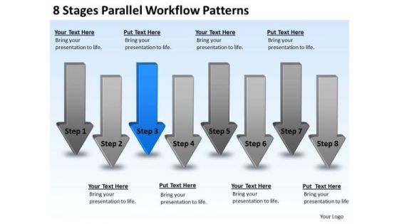 8 Stages Parallel Workflow Patterns Building Business Plan PowerPoint Slides