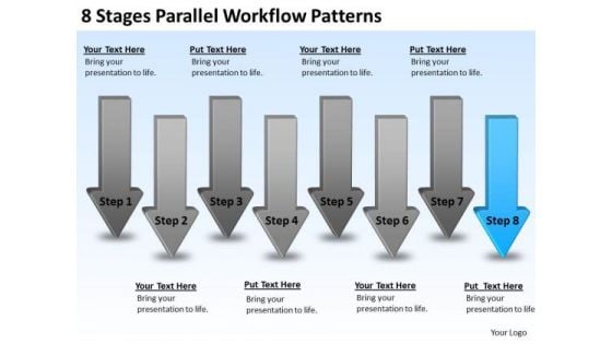8 Stages Parallel Workflow Patterns Ppt Business Executive Summary PowerPoint Slides