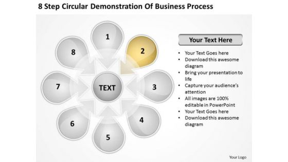 8 Step Circular Demonstration Of Business Process Plans Start Up PowerPoint Slides