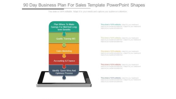 90 Day Business Plan For Sales Template Powerpoint Shapes