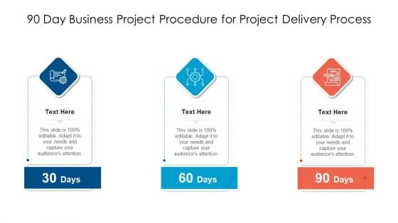 90 Day Business Project Procedure For Project Delivery Process Ppt PowerPoint Presentation Gallery Templates PDF