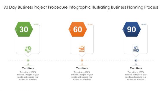 90 Day Business Project Procedure Infographic Illustrating Business Planning Process Ppt PowerPoint Presentation Gallery Example PDF