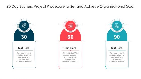 90 Day Business Project Procedure To Set And Achieve Organizational Goal Ppt PowerPoint Presentation Icon Backgrounds PDF