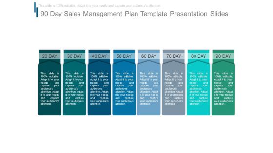90 Day Sales Management Plan Template Presentation Slides