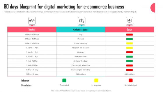 90 Days Blueprint For Digital Marketing For E Commerce Business Introduction PDF