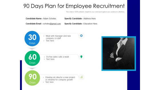 90 Days Plan For Employee Recruitment Ppt PowerPoint Presentation File Rules PDF