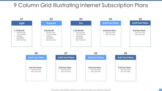9 Column Grid Ppt PowerPoint Presentation Complete With Slides