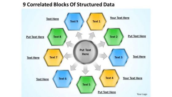 9 Correlated Blocks Of Structured Data Ppt Film Business Plan PowerPoint Slides 9 Correlated Blocks Of Structured Data Ppt Film Business Plan PowerPoint Slides