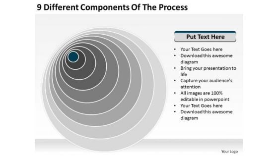 9 Different Components Of The Process Business Plan PowerPoint Slides