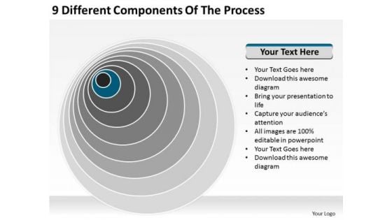 9 Different Components Of The Process Business Plan PowerPoint Templates