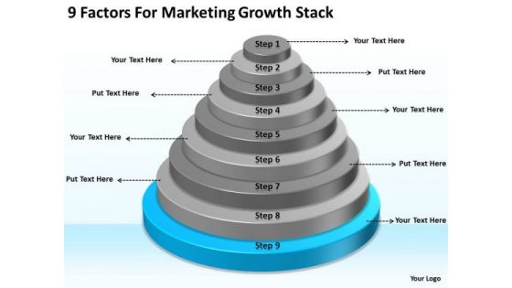 9 Factors For Marketing Growth Stack Ppt Executive Summary Business Plan PowerPoint Templates