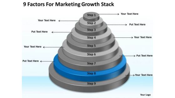 9 Factors For Marketing Growth Stack Ppt Plans PowerPoint Slides