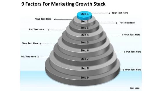 9 Factors For Marketing Growth Stack Ppt Sample Business Plans PowerPoint Templates