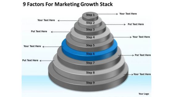 9 Factors For Marketing Growth Stack Small Business Plan Outline PowerPoint Templates