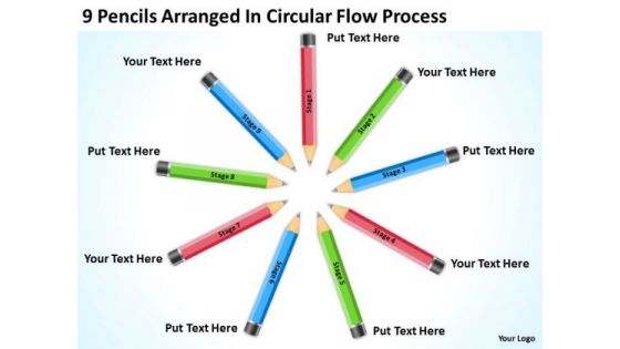 9 Pencils Arranged In Circular Flow Process Ppt Business Plan Templates PowerPoint 9 Pencils Arranged In Circular Flow Process Ppt Business Plan Templates PowerPoint