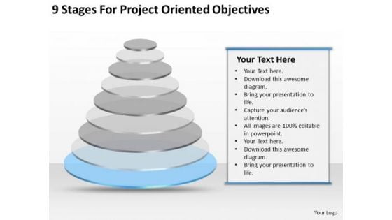 9 Stages For Project Oriented Objectives Business Financial Planning PowerPoint Templates