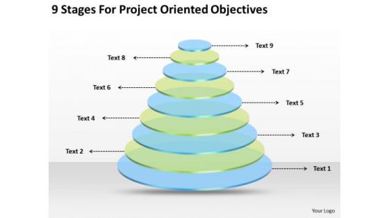 9 Stages For Project Oriented Objectives How To Create Business Plan PowerPoint Templates