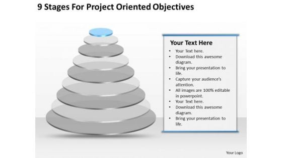 9 Stages For Project Oriented Objectives Ppt Example Business Plan PowerPoint Templates