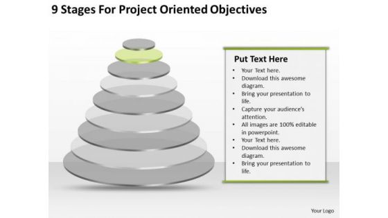 9 Stages For Project Oriented Objectives What Is Business Plan PowerPoint Slides