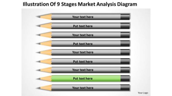 9 Stages Market Analysis Diagram Sample Business Continuity Plan PowerPoint Templates