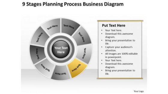 9 Stages Planning Process Business Diagram Strategic Plans PowerPoint Templates