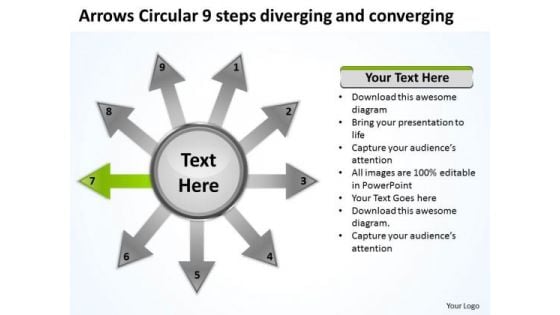 9 Steps Diverging And Converging Relative Circular Flow Arrow Network PowerPoint Templates 9 Steps Diverging And Converging Relative Circular Flow Arrow Network PowerPoint Templates