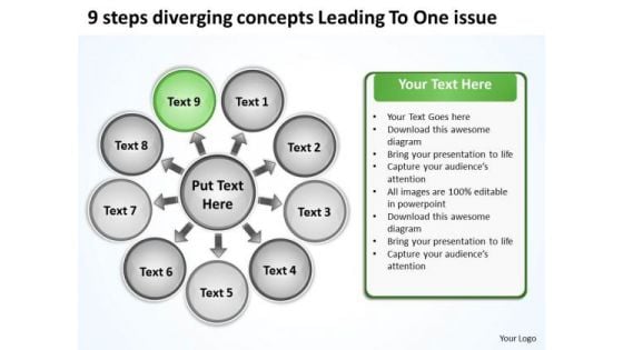 9 Steps Diverging Concepts Leading To One Issue Cycle Chart PowerPoint Templates 9 Steps Diverging Concepts Leading To One Issue Cycle Chart PowerPoint Templates