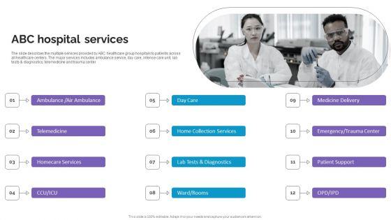 ABC Hospital Services Life Science And Healthcare Solutions Company Profile Structure PDF