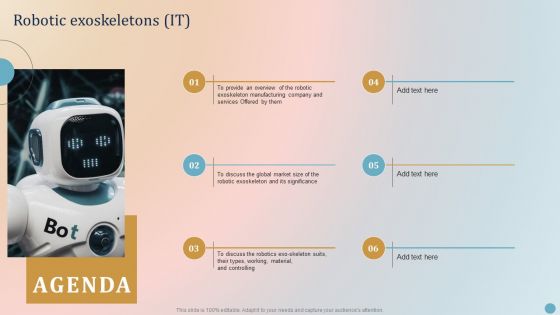 AGENDA Robotic Exoskeletons IT Pictures PDF AGENDA Robotic Exoskeletons IT Pictures PDF