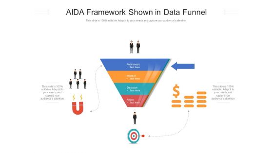 AIDA Framework Shown In Data Funnel Ppt PowerPoint Presentation Gallery Show PDF