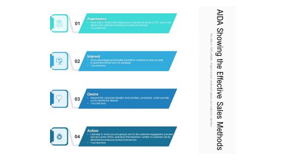 AIDA Showing The Effective Sales Methods Ppt PowerPoint Presentation File Elements PDF