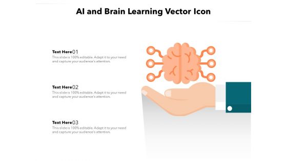 AI And Brain Learning Vector Icon Ppt PowerPoint Presentation Gallery Templates PDF