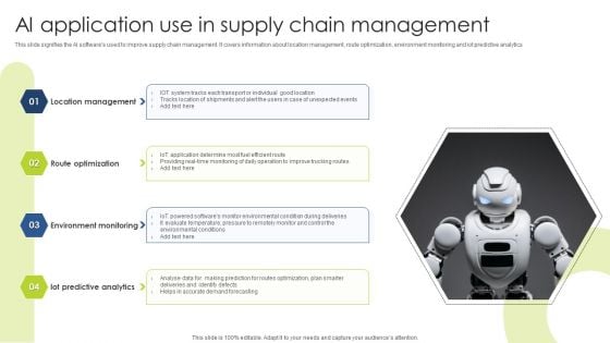 AI Application Use In Supply Chain Management Ideas PDF AI Application Use In Supply Chain Management Ideas PDF