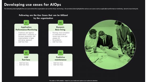 AI Deployment In IT Process Developing Use Cases For Aiops Pictures PDF