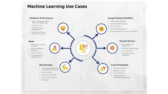 AI High Tech PowerPoint Templates Machine Learning Use Cases Infographics PDF