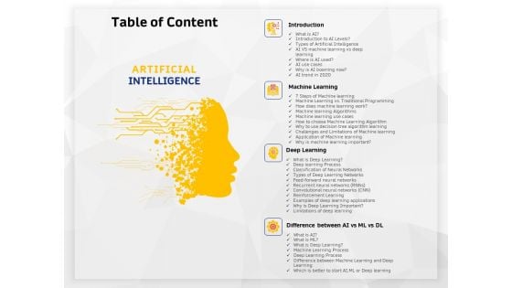 AI High Tech PowerPoint Templates Table Of Content Ppt Summary Vector PDF