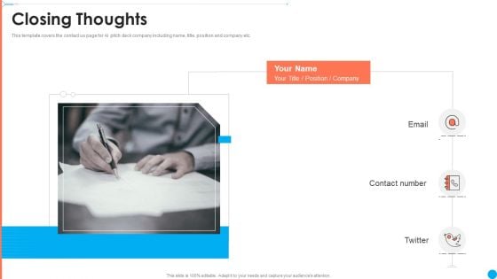 AI Investor Financing Pitch Deck Closing Thoughts Ppt Styles Grid PDF AI Investor Financing Pitch Deck Closing Thoughts Ppt Styles Grid PDF