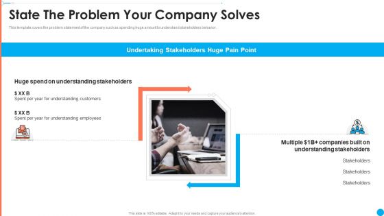 AI Investor Financing Pitch Deck State The Problem Your Company Solves Ppt Ideas Graphics Pictures PDF