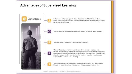 AI Machine Learning Presentations Advantages Of Supervised Learning Ppt Images PDF