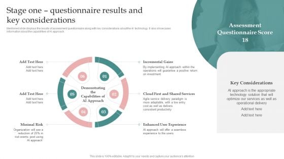 AI Playbook For Business Stage One Questionnaire Results And Key Considerations Diagrams PDF