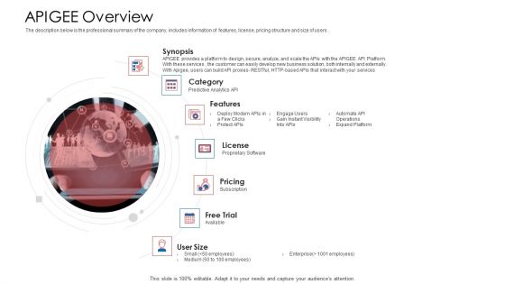 API Administration Solution APIGEE Overview Ppt Model Graphic Images PDF