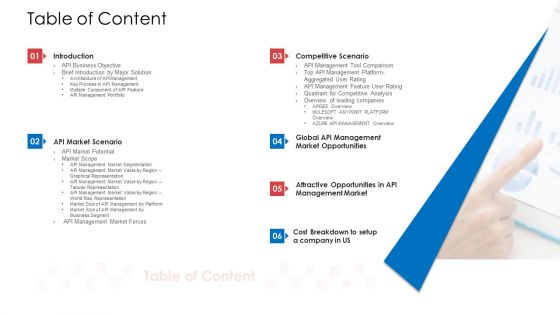 API Administration Solution Table Of Content Ppt File Graphics PDF