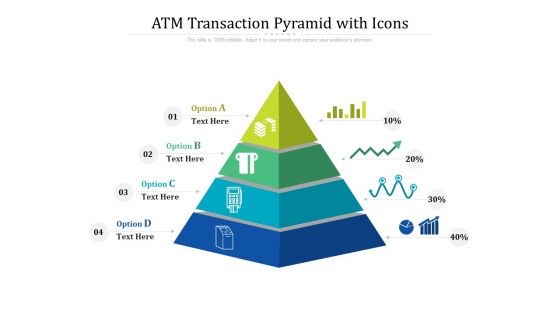 ATM Transaction Pyramid With Icons Ppt PowerPoint Presentation Gallery Skills PDF